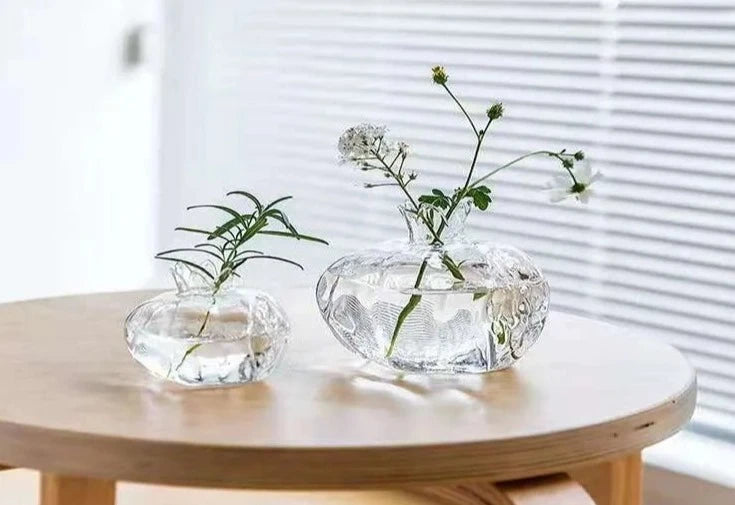 Clear Glass Flower Vase