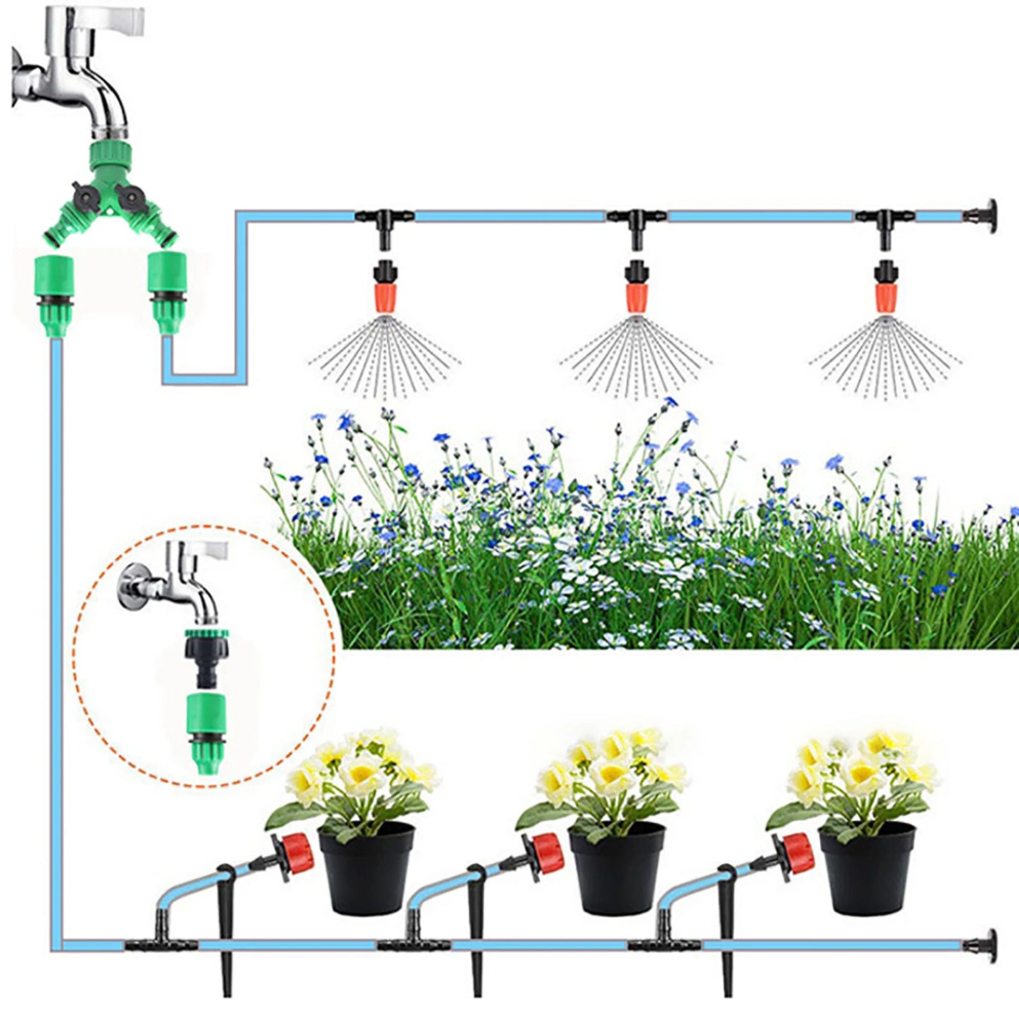 Y-type Shunt Valve Irrigation System Water Splitter