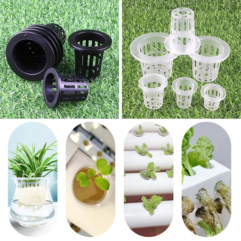 50Pcs Black Plant Grow Mesh Cup