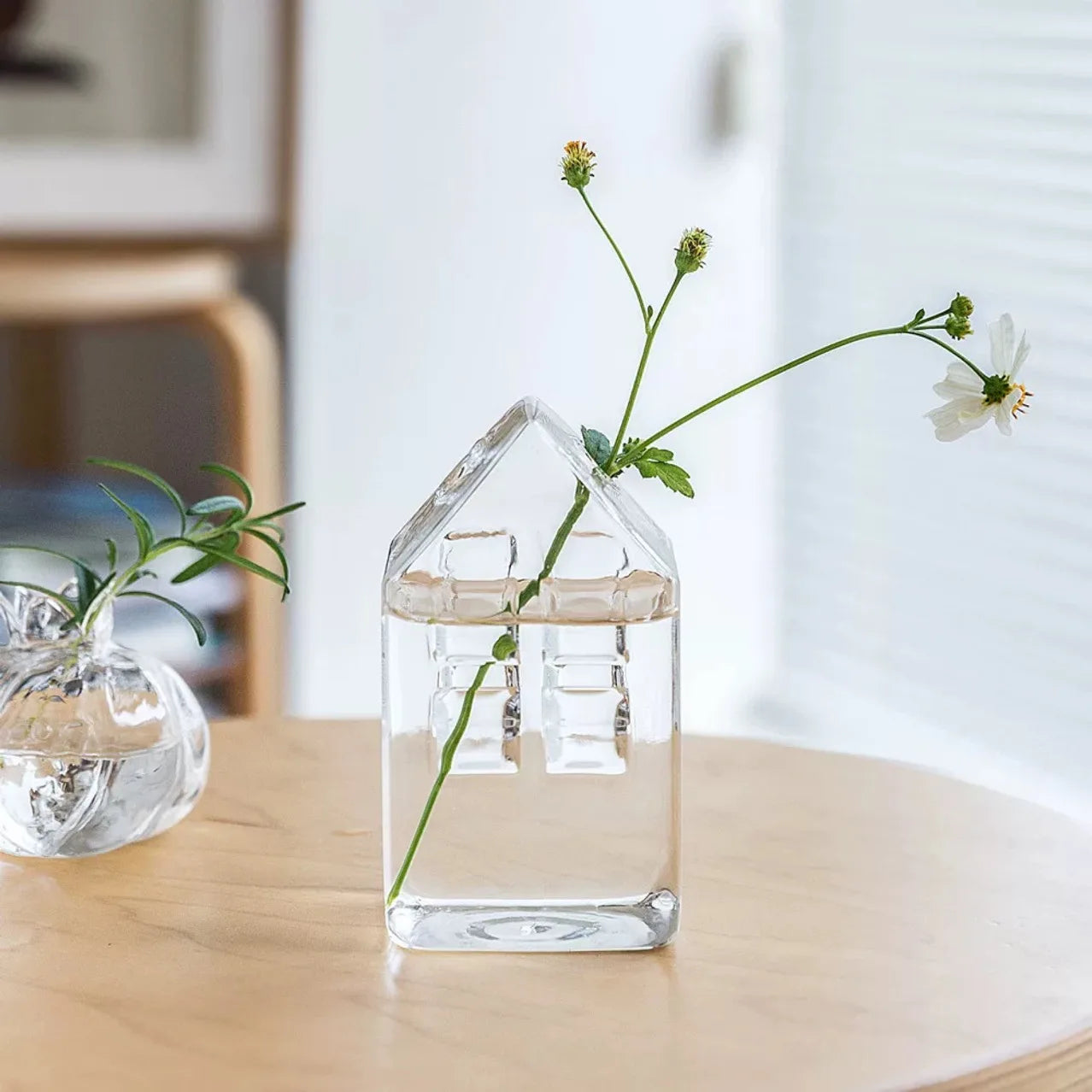 Clear Glass Flower Vase