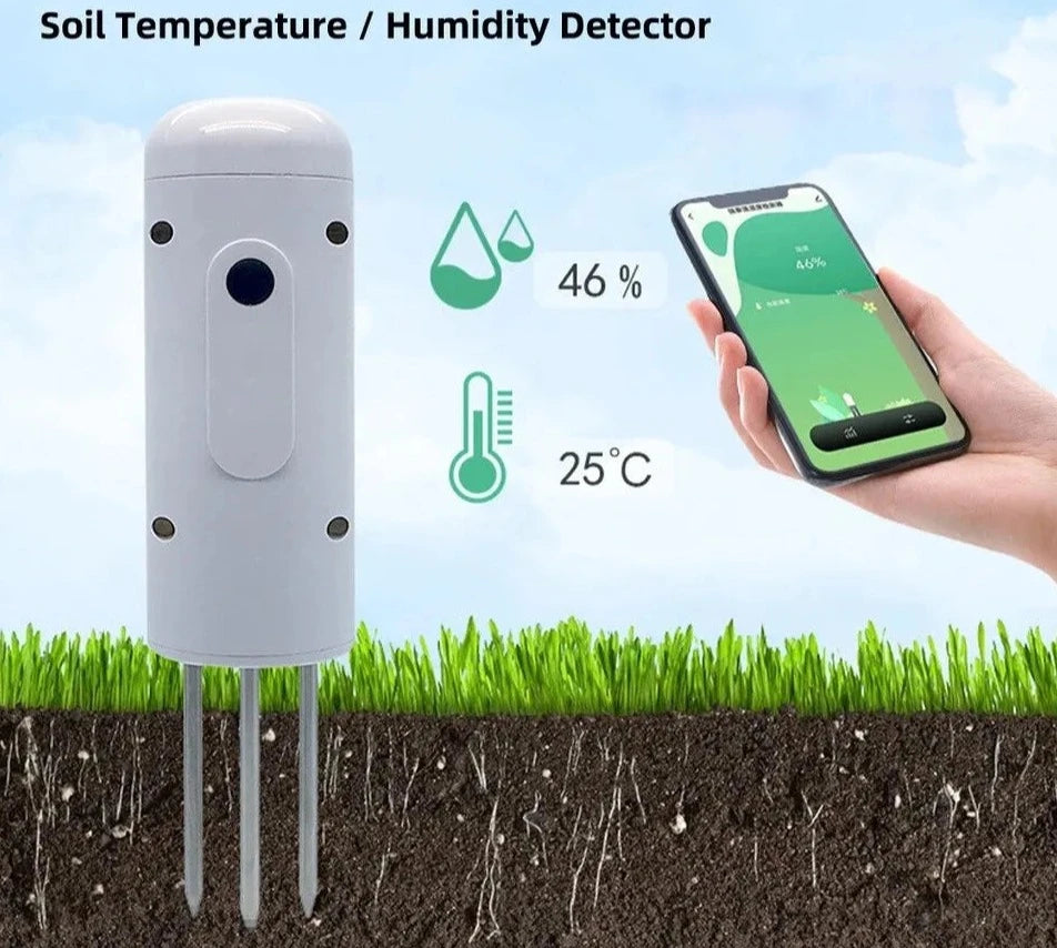 Smart Drip Irrigation System, Soil Moisture and Temperature